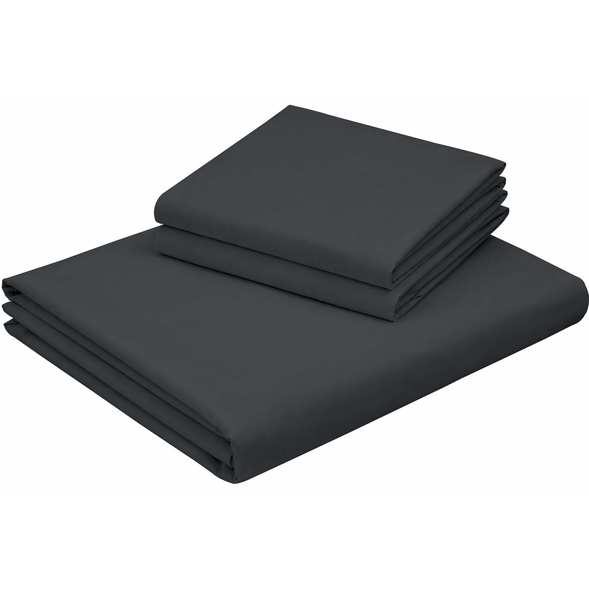 100% Cotton Feel Bedsheets 400 TC for Double Bed King Size (108 x108 Inch) with 2 Large Size Pillow Covers | Soft & Breathable | Wrinkle-Free | Premium Plain D.Grey Bedsheet