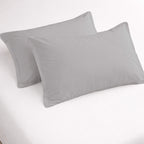 100% Cotton Feel Bedsheets 400 TC for Double Bed King Size (108 x108 Inch) with 2 Large Size Pillow Covers | Soft & Breathable | Wrinkle-Free | Premium Plain L.grey Bedsheet