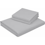 100% Cotton Feel Bedsheets 400 TC for Double Bed King Size (108 x108 Inch) with 2 Large Size Pillow Covers | Soft & Breathable | Wrinkle-Free | Premium Plain L.grey Bedsheet