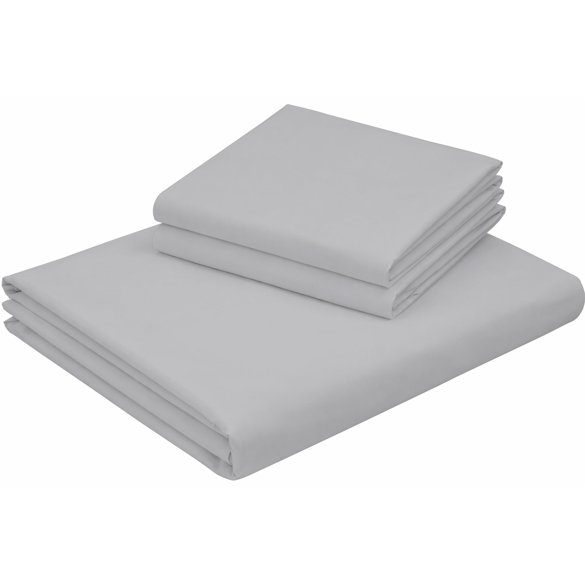 100% Cotton Feel Bedsheets 400 TC for Double Bed King Size (108 x108 Inch) with 2 Large Size Pillow Covers | Soft & Breathable | Wrinkle-Free | Premium Plain L.grey Bedsheet