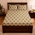 Raymond 100% Cotton Feel Bedsheets 200 TC for Double Bed King Size (108 x108 Inch) with 2 Large Size Pillow Covers | Soft and Breathable | Wrinkle-Free | Premium Printed Design Royal Green