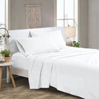 White Satin Plain Flat Bedsheet | Soft, Smooth &amp; Luxury Bedding