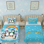 Kids Cartoon Print Reversible Dohar Soft Cotton Baby Blanket, 2-in-1 Double Sided Design, Lightweight Summer / AC Cotton Blanket for Babies, Toddlers & Kids | Breathable Blanket | 52"x73" Inches