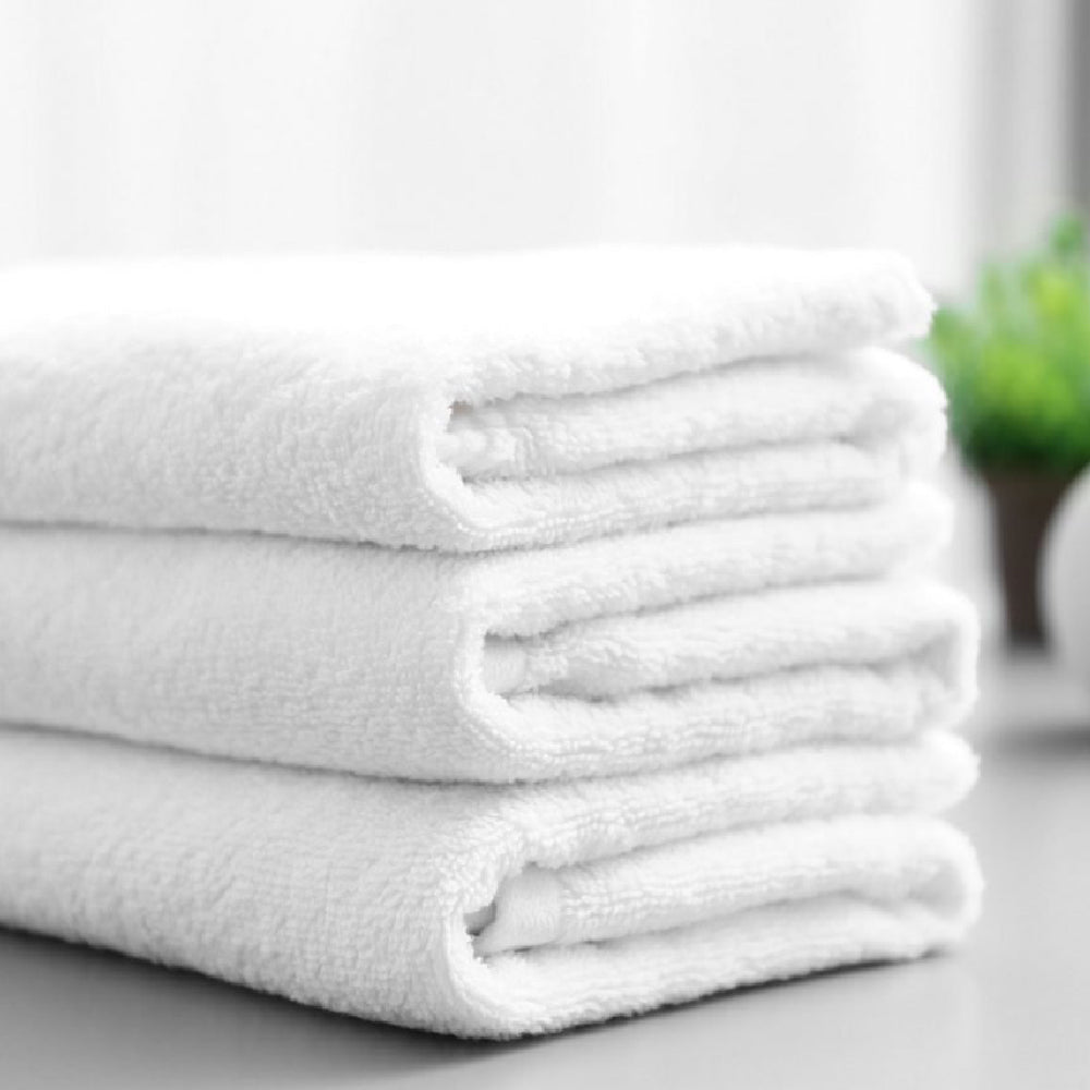 White Pool Towel 36" x 72" | 450 GSM Premium Soft &amp; Absorbent Towel