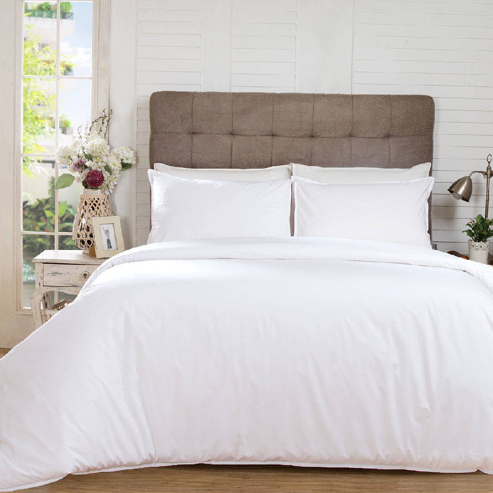 White Satin Plain Duvet Cover | Luxurious Soft &amp; Elegant Bedding
