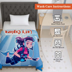 100% Cotton Printed AC Dohar Twin Size 145 x 215 cm | Soft Lightweight Summer Blanket for AC Room | Breathable All Season Cotton Quilt