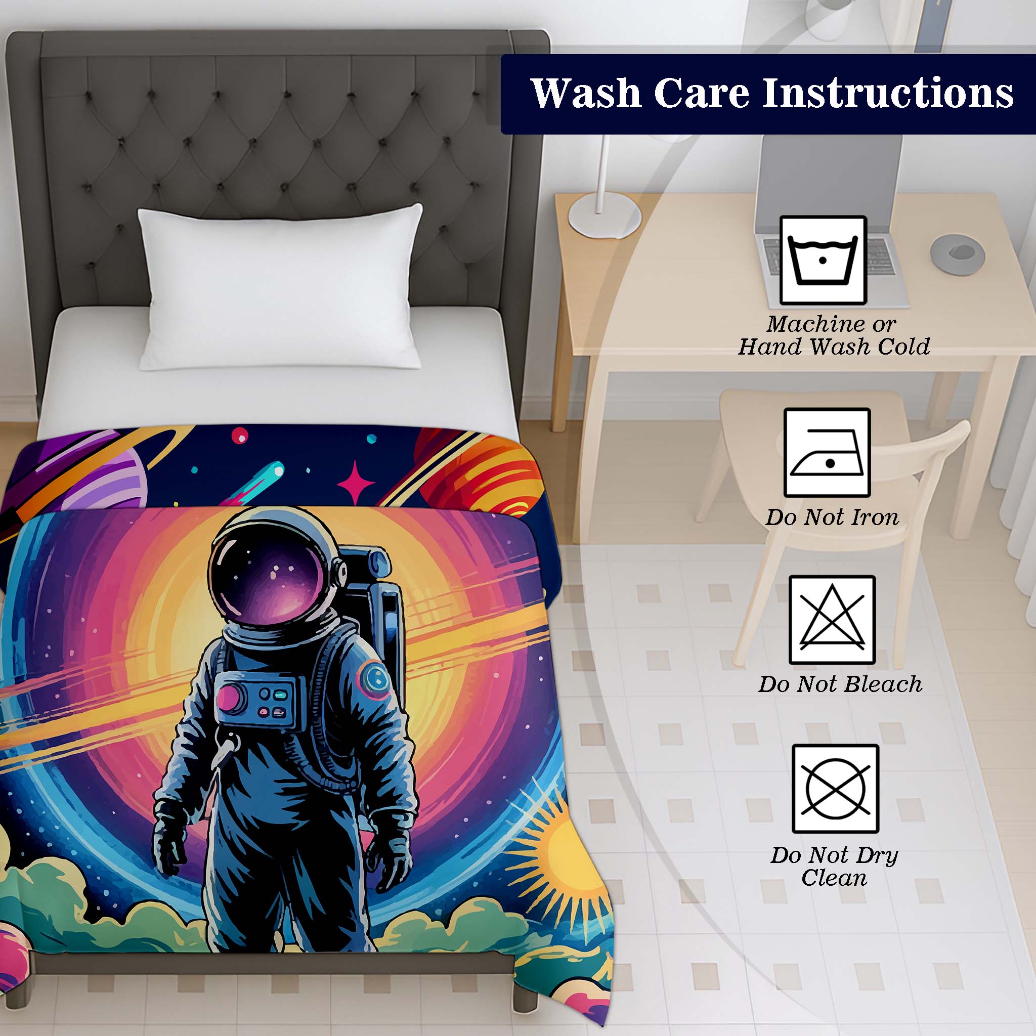 100% Cotton Printed AC Dohar Twin Size 145 x 215 cm | Soft Lightweight Summer Blanket for AC Room | Breathable All Season Cotton Quilt