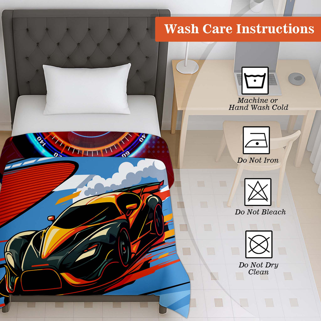 100% Cotton Printed AC Dohar Twin Size 145 x 215 cm | Soft Lightweight Summer Blanket for AC Room | Breathable All Season Cotton Quilt