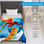 100% Cotton Printed AC Dohar Twin Size 145 x 215 cm | Soft Lightweight Summer Blanket for AC Room | Breathable All Season Cotton Quilt