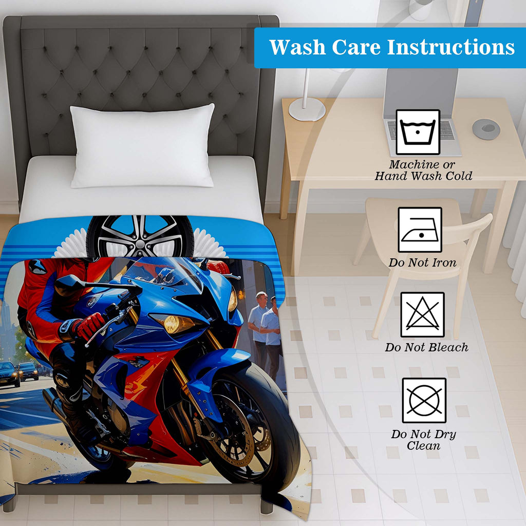 100% Cotton Printed AC Dohar Twin Size 145 x 215 cm | Soft Lightweight Summer Blanket for AC Room | Breathable All Season Cotton Quilt