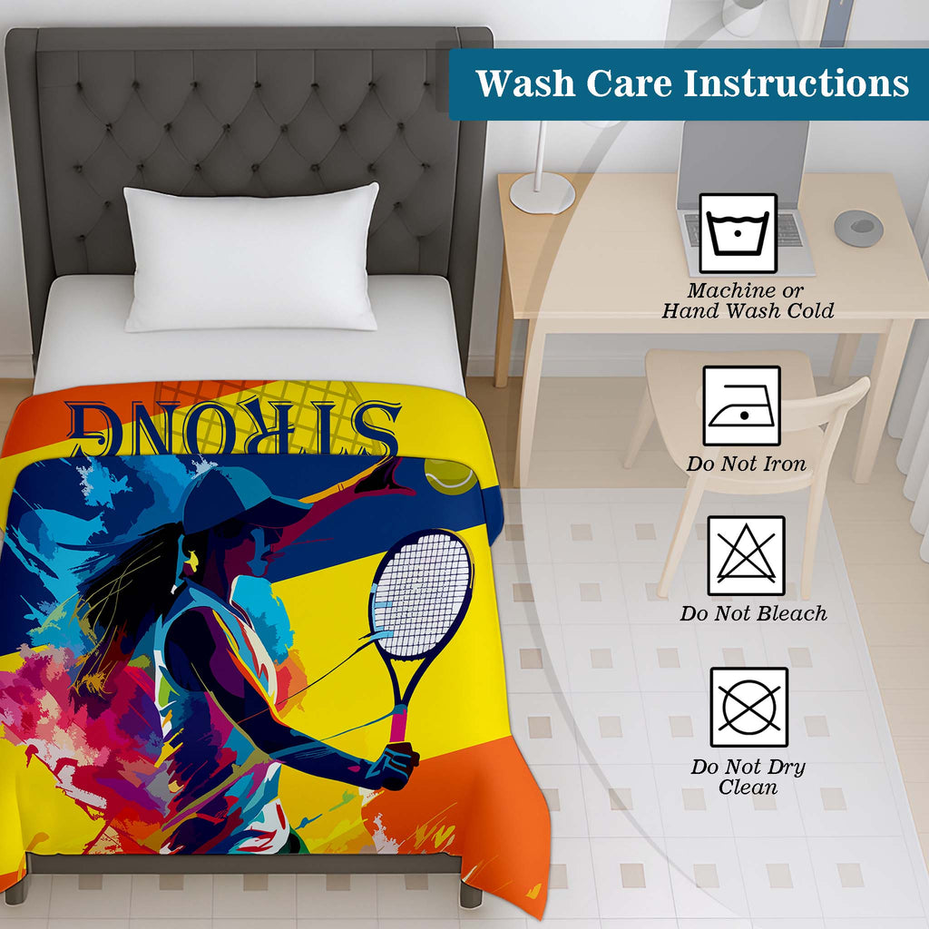 100% Cotton Printed AC Dohar Twin Size 145 x 215 cm | Soft Lightweight Summer Blanket for AC Room | Breathable All Season Cotton Quilt