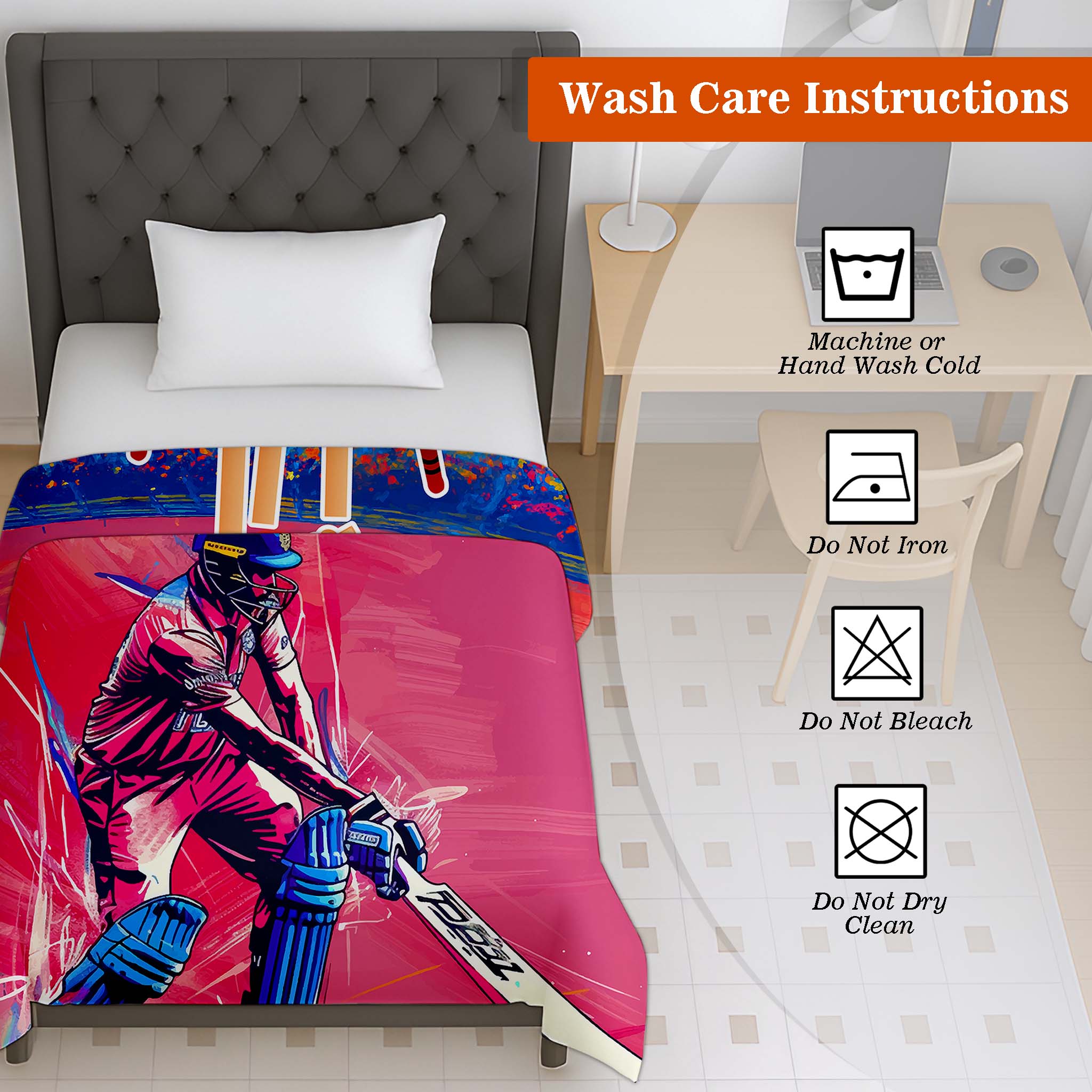 100% Cotton Printed AC Dohar Twin Size 145 x 215 cm | Soft Lightweight Summer Blanket for AC Room | Breathable All Season Cotton Quilt