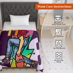 100% Cotton Printed AC Dohar Twin Size 145 x 215 cm | Soft Lightweight Summer Blanket for AC Room | Breathable All Season Cotton Quilt