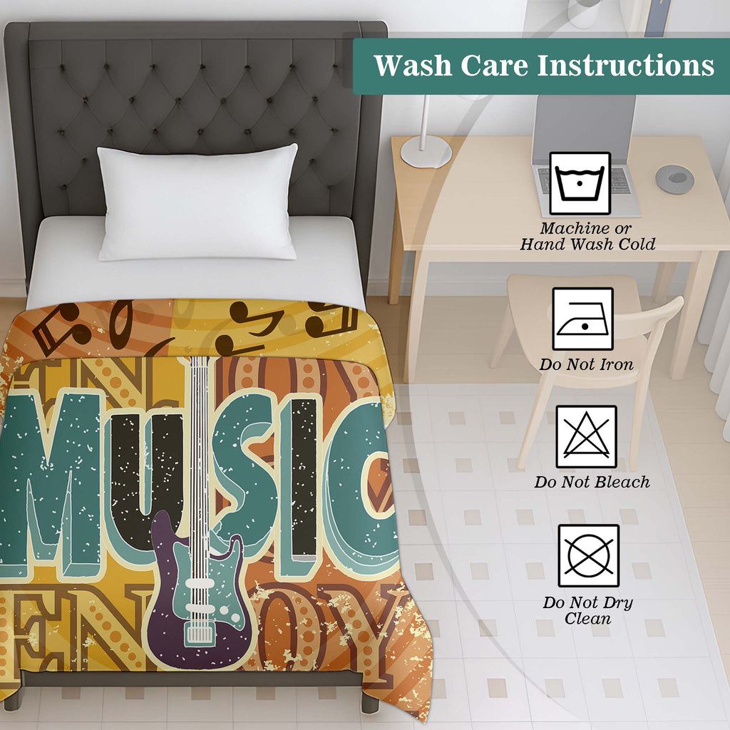 100% Cotton Printed AC Dohar Twin Size 145 x 215 cm | Soft Lightweight Summer Blanket for AC Room | Breathable All Season Cotton Quilt