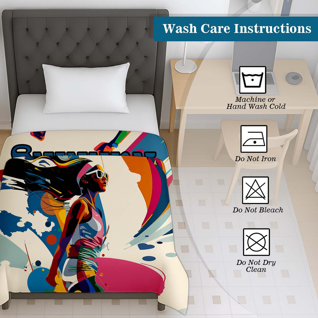 100% Cotton Printed AC Dohar Twin Size 145 x 215 cm | Soft Lightweight Summer Blanket for AC Room | Breathable All Season Cotton Quilt