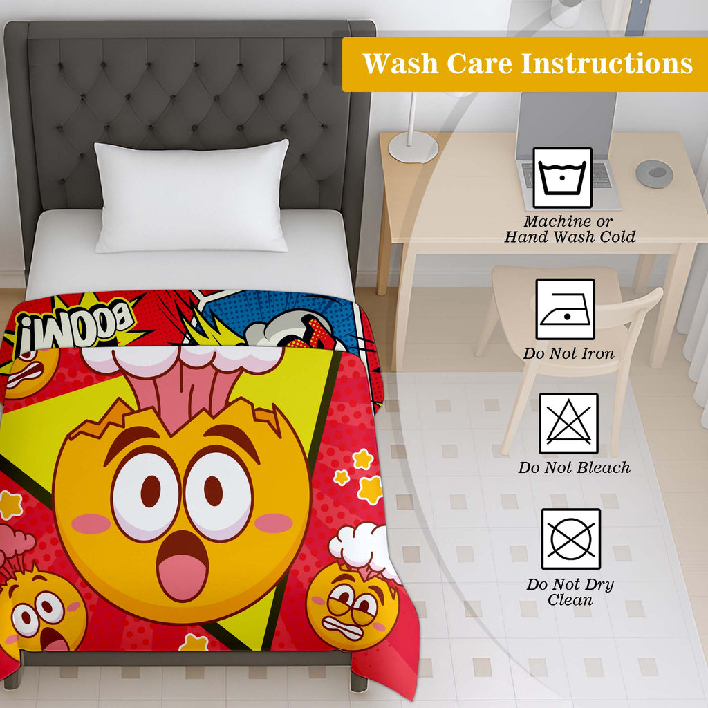 100% Cotton Printed AC Dohar Twin Size 145 x 215 cm | Soft Lightweight Summer Blanket for AC Room | Breathable All Season Cotton Quilt