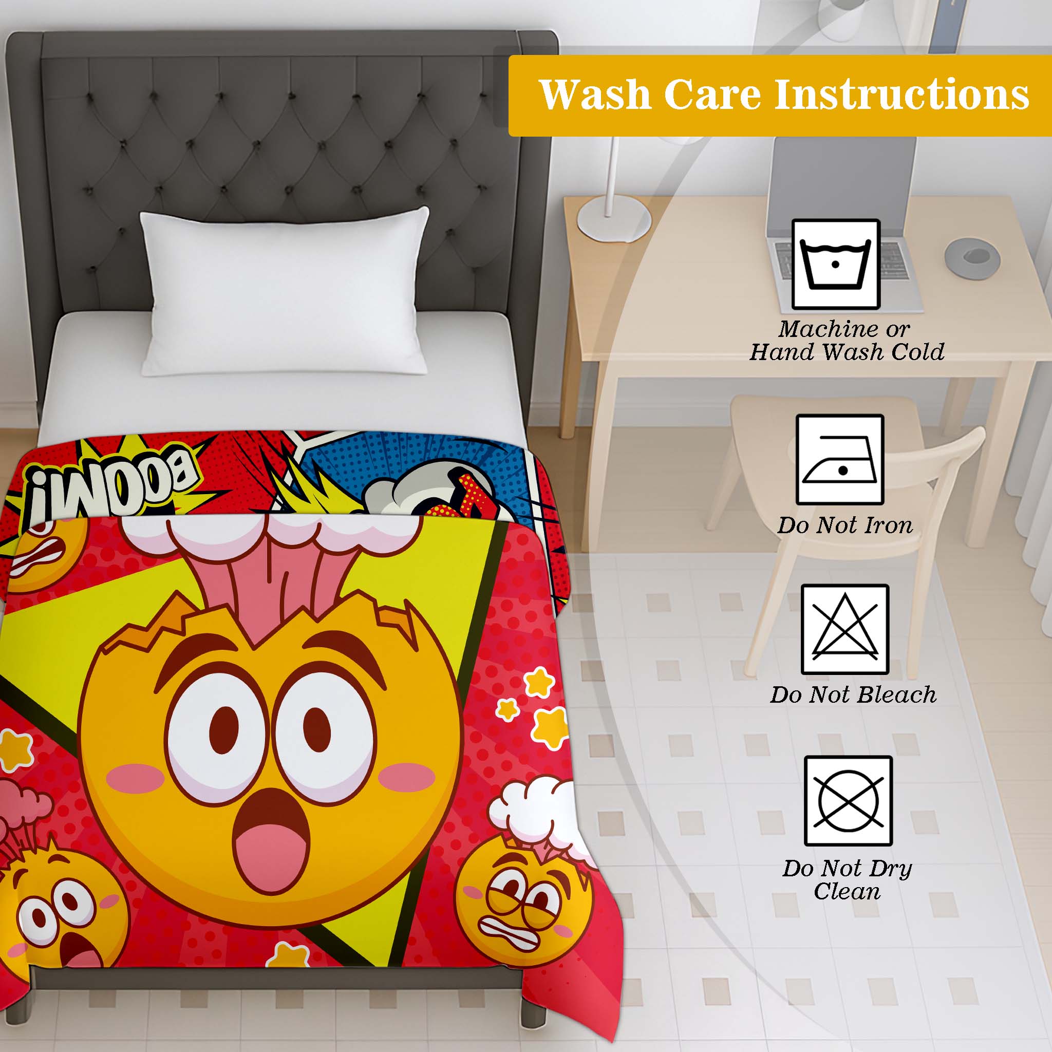 100% Cotton Printed AC Dohar Twin Size 145 x 215 cm | Soft Lightweight Summer Blanket for AC Room | Breathable All Season Cotton Quilt