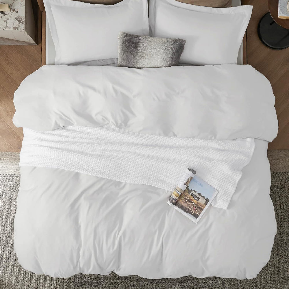 White Satin Plain Duvet Cover | Luxurious Soft &amp; Elegant Bedding