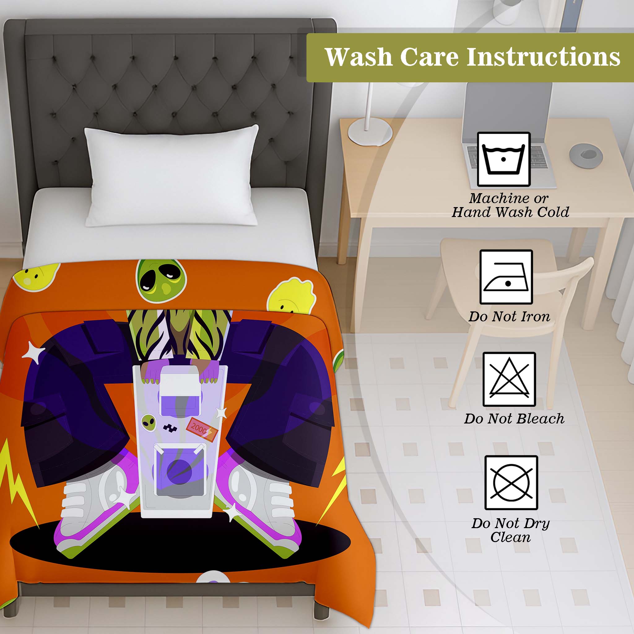 100% Cotton Printed AC Dohar Twin Size 145 x 215 cm | Soft Lightweight Summer Blanket for AC Room | Breathable All Season Cotton Quilt