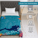 100% Cotton Printed AC Dohar Twin Size 145 x 215 cm | Soft Lightweight Summer Blanket for AC Room | Breathable All Season Cotton Quilt