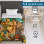 100% Cotton Printed AC Dohar Twin Size 145 x 215 cm | Soft Lightweight Summer Blanket for AC Room | Breathable All Season Cotton Quilt