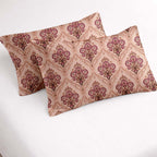 Raymond 100% Cotton Feel Bedsheets 200 TC for Double Bed King Size (108 x108 Inch) with 2 Large Size Pillow Covers | Soft and Breathable | Wrinkle-Free | Premium Printed Design Royal Maroon