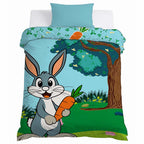 Kids Cartoon Print Reversible Dohar Soft Cotton Baby Blanket, 2-in-1 Double Sided Design, Lightweight Summer / AC Cotton Blanket for Babies, Toddlers & Kids | Breathable Blanket | 52"x73" Inches