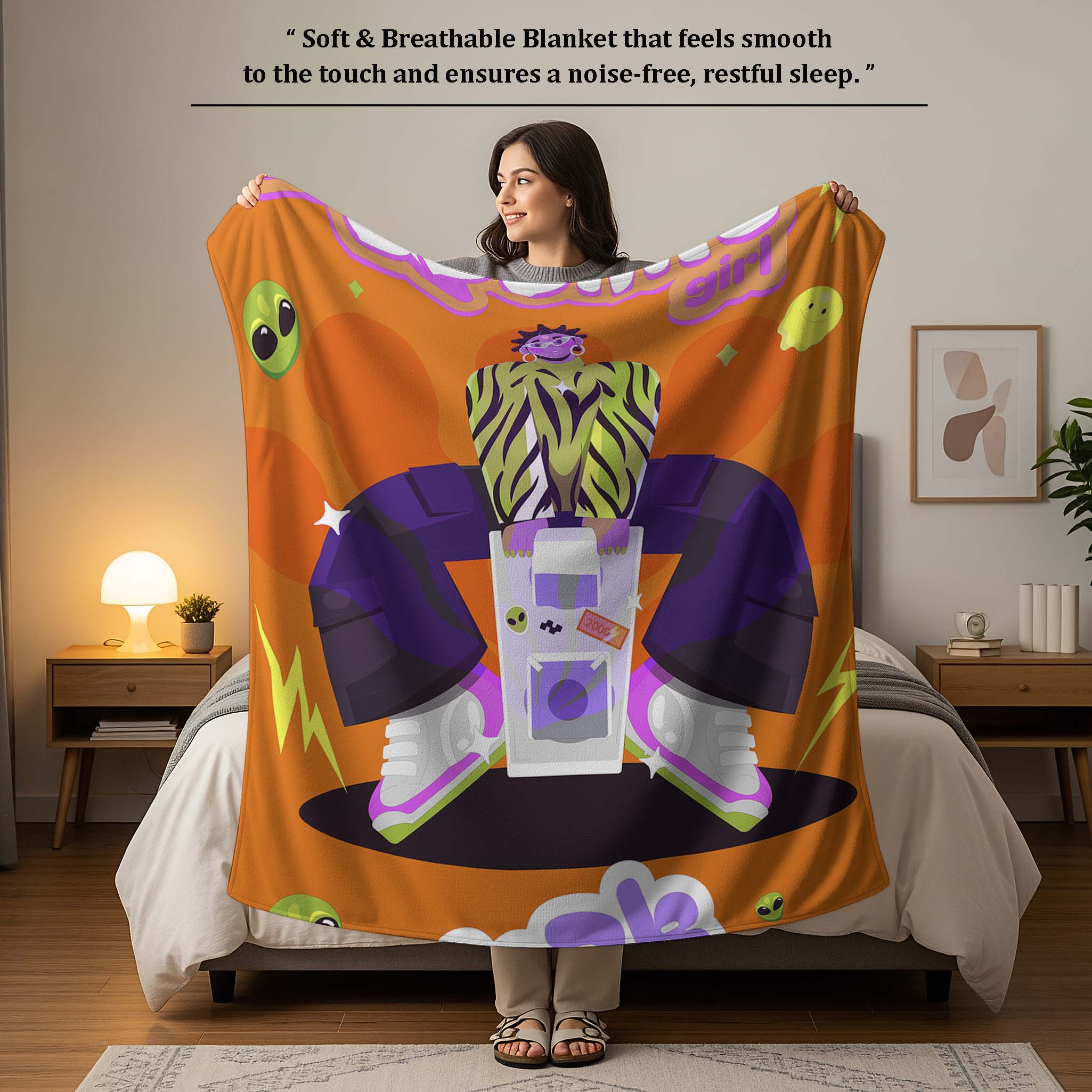 100% Cotton Printed AC Dohar Twin Size 145 x 215 cm | Soft Lightweight Summer Blanket for AC Room | Breathable All Season Cotton Quilt