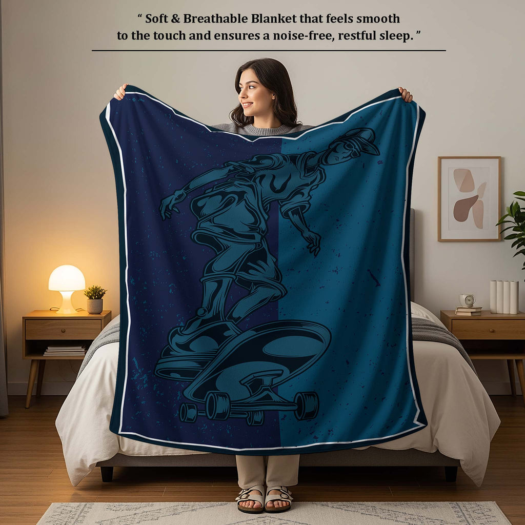 100% Cotton Printed AC Dohar Twin Size 145 x 215 cm | Soft Lightweight Summer Blanket for AC Room | Breathable All Season Cotton Quilt