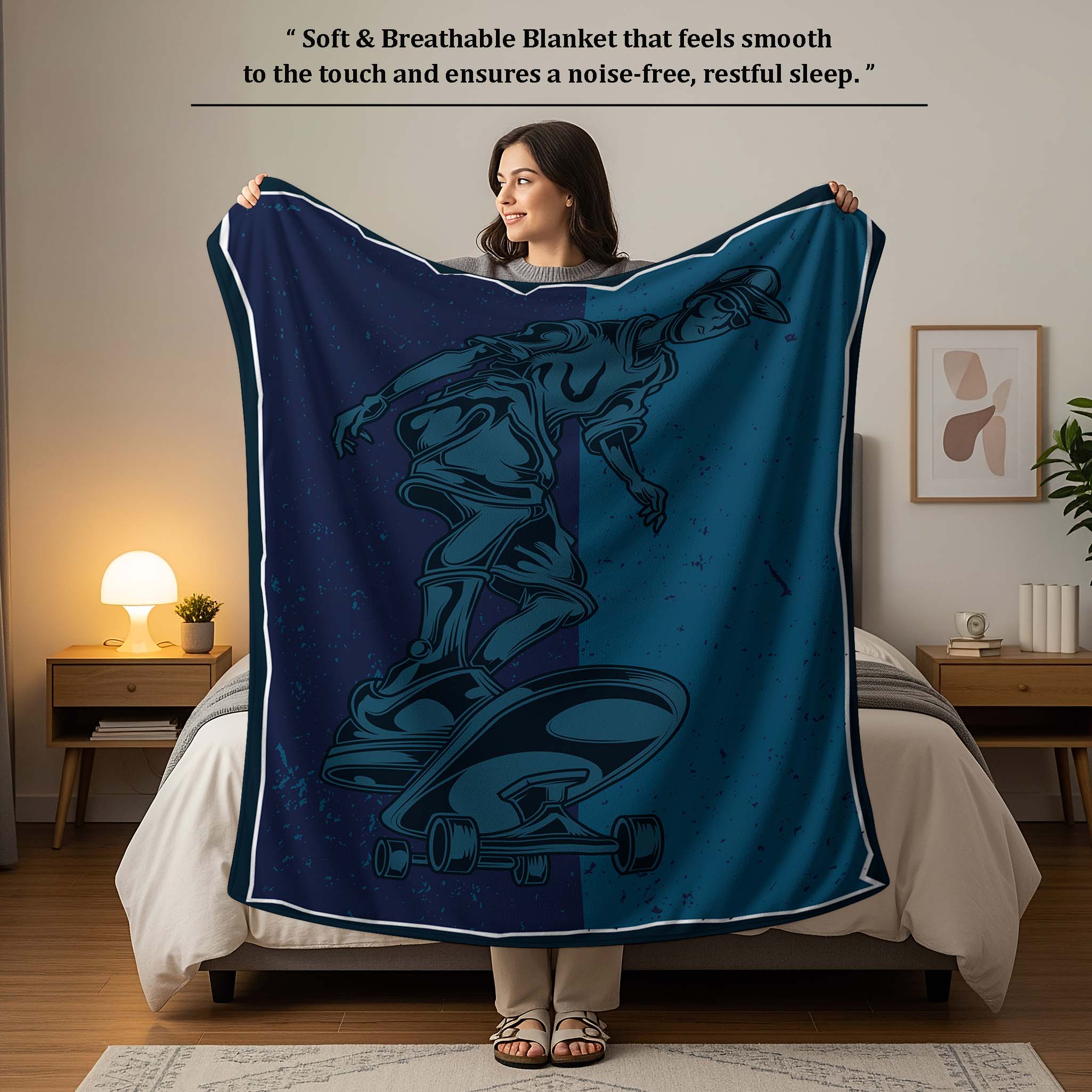 100% Cotton Printed AC Dohar Twin Size 145 x 215 cm | Soft Lightweight Summer Blanket for AC Room | Breathable All Season Cotton Quilt