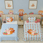 Kids Cartoon Print Reversible Dohar Soft Cotton Baby Blanket, 2-in-1 Double Sided Design, Lightweight Summer / AC Cotton Blanket for Babies, Toddlers & Kids | Breathable Blanket | 52"x73" Inches