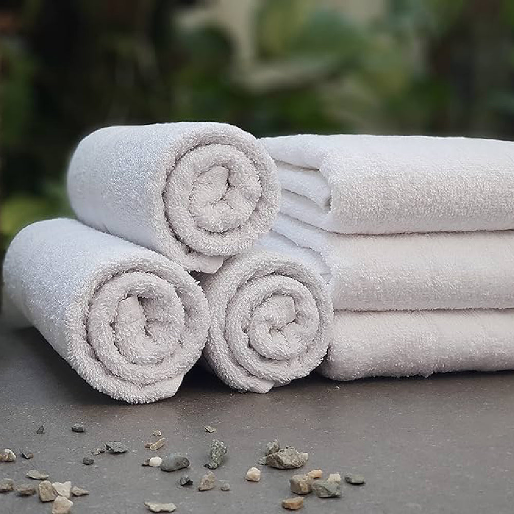 White Pool Towel 36" x 72" | 450 GSM Premium Soft &amp; Absorbent Towel