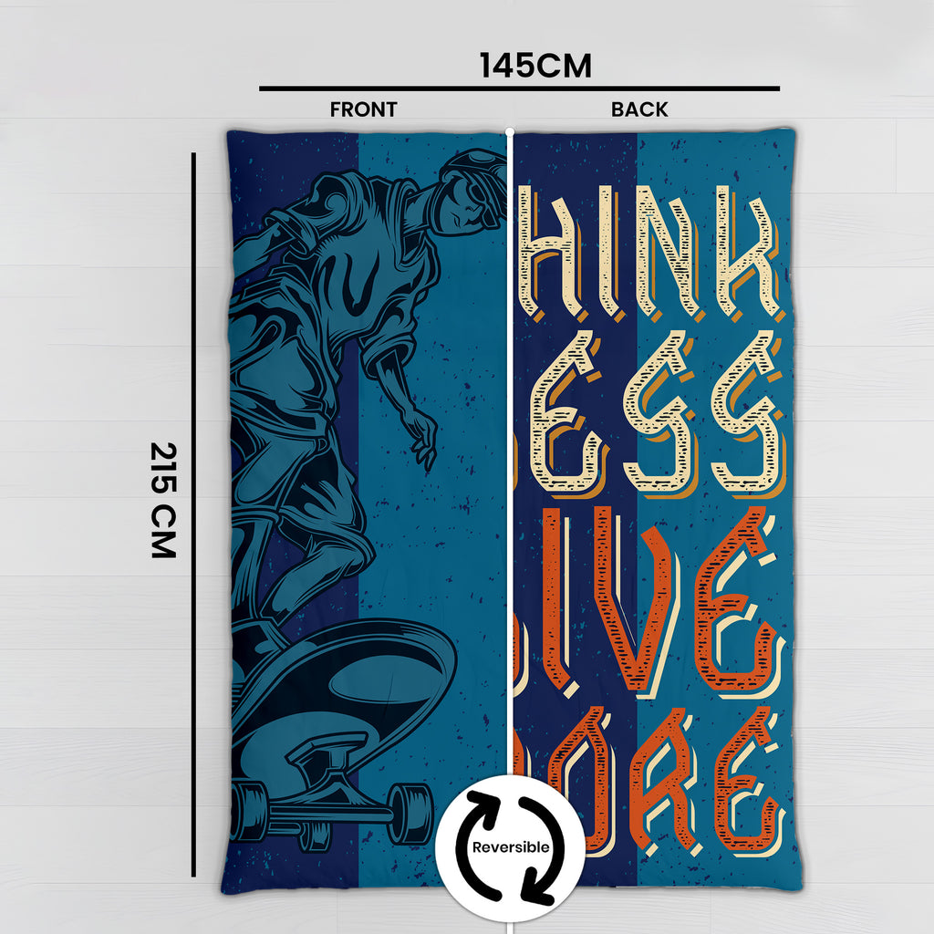 100% Cotton Printed AC Dohar Twin Size 145 x 215 cm | Soft Lightweight Summer Blanket for AC Room | Breathable All Season Cotton Quilt