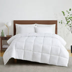 Micro Polyester Fibre Plain White Comforter | Soft, Lightweight & All-Season Bedding