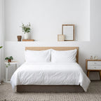 White Satin Plain Flat Bedsheet | Soft, Smooth &amp; Luxury Bedding