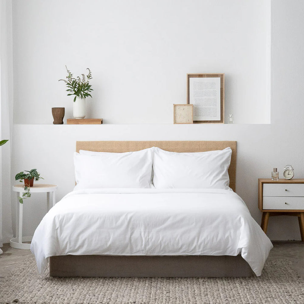 White Satin Plain Flat Bedsheet | Soft, Smooth &amp; Luxury Bedding