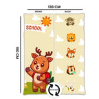 Kids Cartoon Print Reversible Dohar Soft Cotton Baby Blanket, 2-in-1 Double Sided Design, Lightweight Summer / AC Cotton Blanket for Babies, Toddlers & Kids | Breathable Blanket | 52"x73" Inches