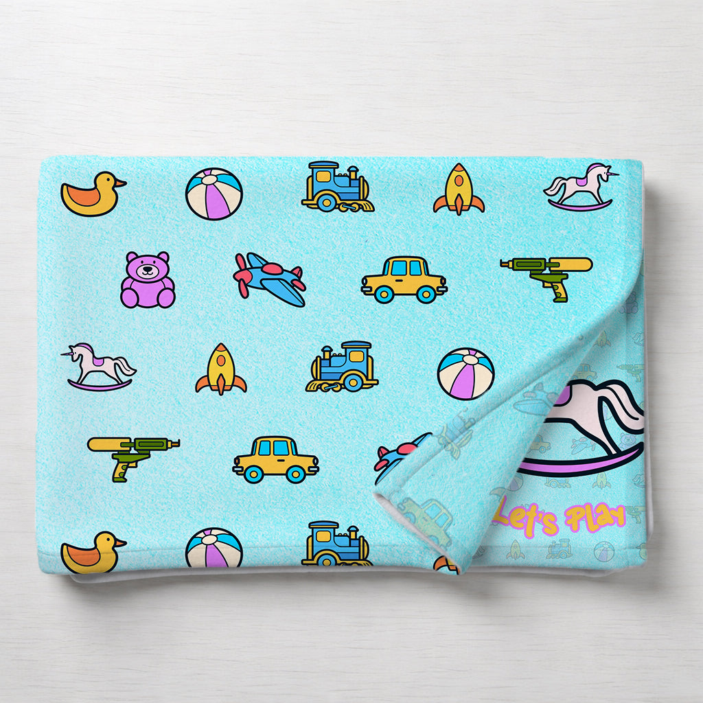 Kids Cartoon Print Reversible Dohar Soft Cotton Baby Blanket, 2-in-1 Double Sided Design, Lightweight Summer / AC Cotton Blanket for Babies, Toddlers & Kids | Breathable Blanket | 39"x59" Inches