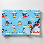 Kids Cartoon Print Reversible Dohar Soft Cotton Baby Blanket, 2-in-1 Double Sided Design, Lightweight Summer / AC Cotton Blanket for Babies, Toddlers & Kids | Breathable Blanket | 39"x59" Inches
