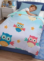 Kids Cartoon Print Reversible Dohar Soft Cotton Baby Blanket, 2-in-1 Double Sided Design, Lightweight Summer / AC Cotton Blanket for Babies, Toddlers & Kids | Breathable Blanket | 39"x59" Inches