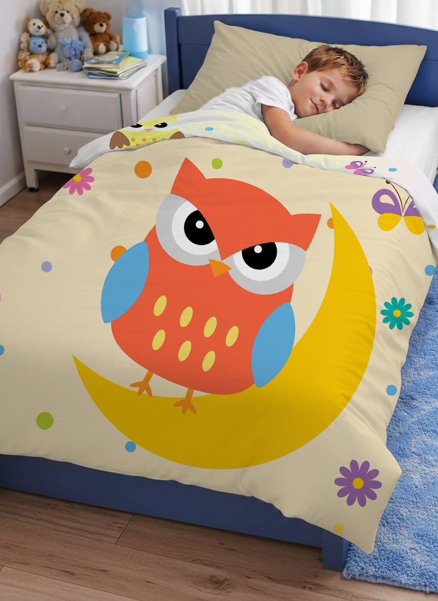 Kids Cartoon Print Reversible Dohar Soft Cotton Baby Blanket, 2-in-1 Double Sided Design, Lightweight Summer / AC Cotton Blanket for Babies, Toddlers & Kids | Breathable Blanket | 39"x59" Inches