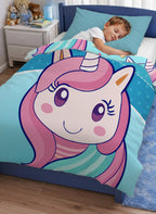 Kids Cartoon Print Reversible Dohar Soft Cotton Baby Blanket, 2-in-1 Double Sided Design, Lightweight Summer / AC Cotton Blanket for Babies, Toddlers & Kids | Breathable Blanket | 39"x59" Inches
