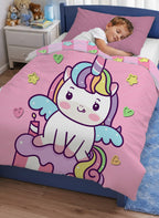 Kids Cartoon Print Reversible Dohar Soft Cotton Baby Blanket, 2-in-1 Double Sided Design, Lightweight Summer / AC Cotton Blanket for Babies, Toddlers & Kids | Breathable Blanket | 39"x59" Inches