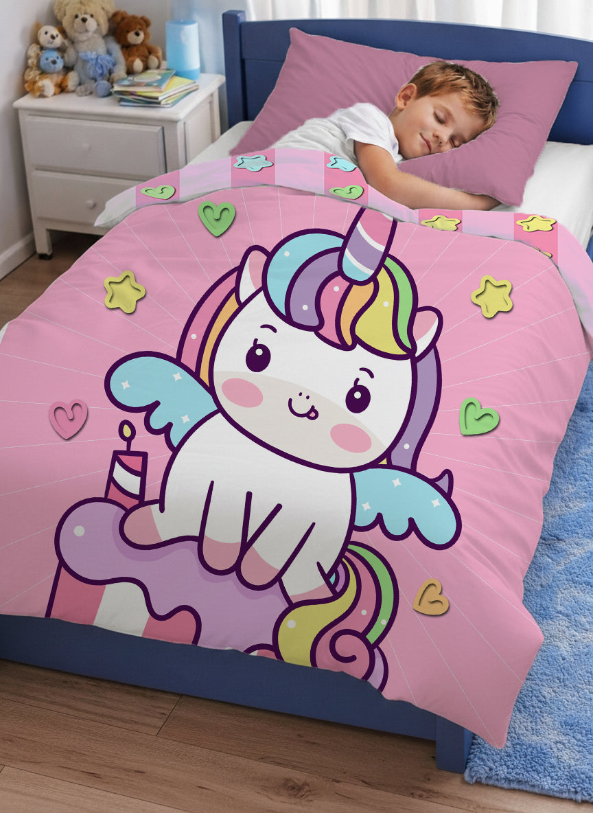 Kids Cartoon Print Reversible Dohar Soft Cotton Baby Blanket, 2-in-1 Double Sided Design, Lightweight Summer / AC Cotton Blanket for Babies, Toddlers & Kids | Breathable Blanket | 39"x59" Inches