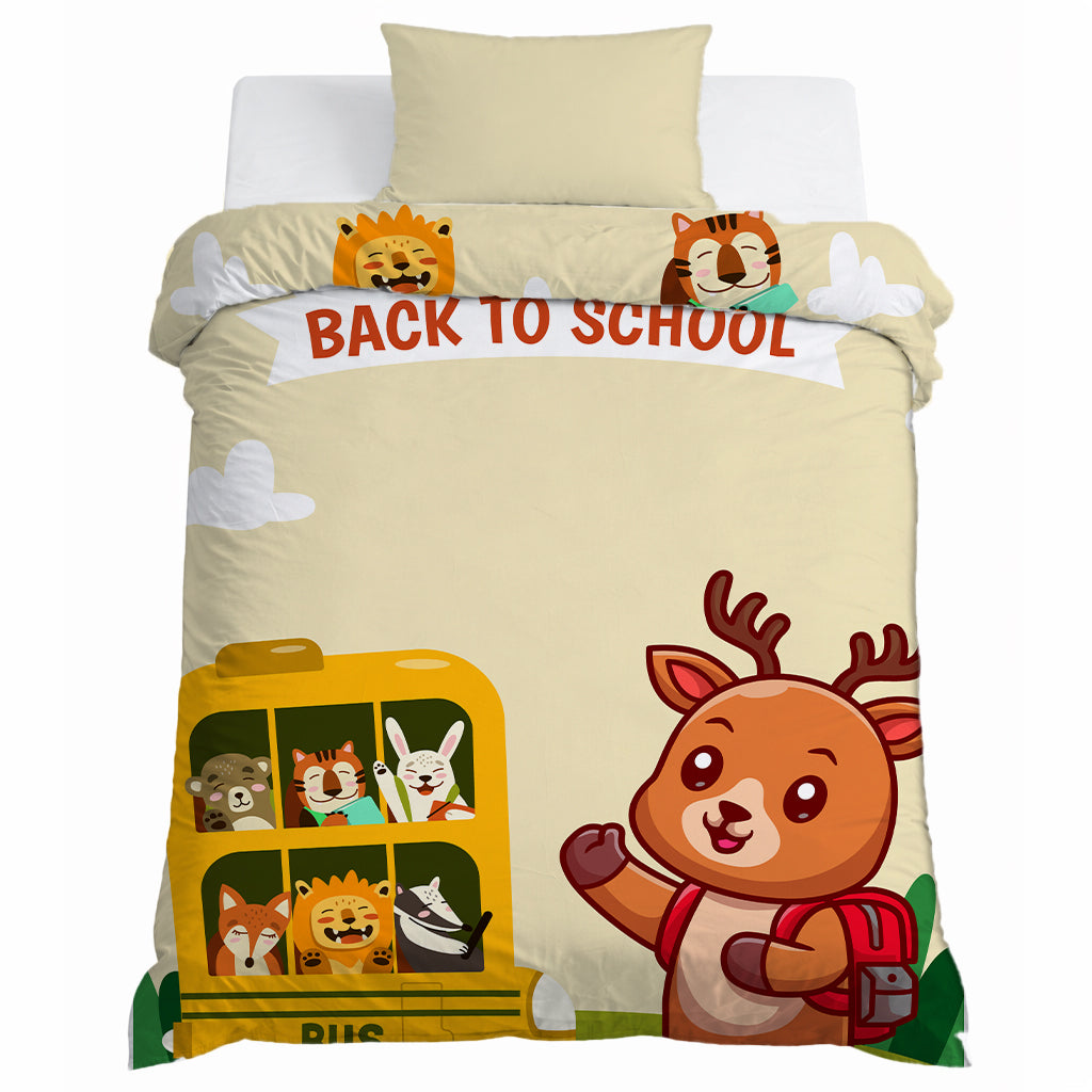 Kids Cartoon Print Reversible Dohar Soft Cotton Baby Blanket, 2-in-1 Double Sided Design, Lightweight Summer / AC Cotton Blanket for Babies, Toddlers & Kids | Breathable Blanket | 52"x73" Inches