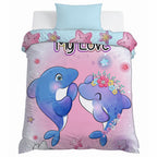 Kids Cartoon Print Reversible Dohar Soft Cotton Baby Blanket, 2-in-1 Double Sided Design, Lightweight Summer / AC Cotton Blanket for Babies, Toddlers & Kids | Breathable Blanket | 52"x73" Inches