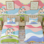 Kids Cartoon Print Reversible Dohar Soft Cotton Baby Blanket, 2-in-1 Double Sided Design, Lightweight Summer / AC Cotton Blanket for Babies, Toddlers & Kids | Breathable Blanket | 52"x73" Inches
