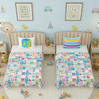 Kids Cartoon Print Reversible Dohar Soft Cotton Baby Blanket, 2-in-1 Double Sided Design, Lightweight Summer / AC Cotton Blanket for Babies, Toddlers & Kids | Breathable Blanket | 39"x59" Inches