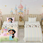 Kids Cartoon Print Reversible Dohar Soft Cotton Baby Blanket, 2-in-1 Double Sided Design, Lightweight Summer / AC Cotton Blanket for Babies, Toddlers & Kids | Breathable Blanket | 52"x73" Inches