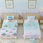 Kids Cartoon Print Reversible Dohar Soft Cotton Baby Blanket, 2-in-1 Double Sided Design, Lightweight Summer / AC Cotton Blanket for Babies, Toddlers & Kids | Breathable Blanket | 39"x59" Inches